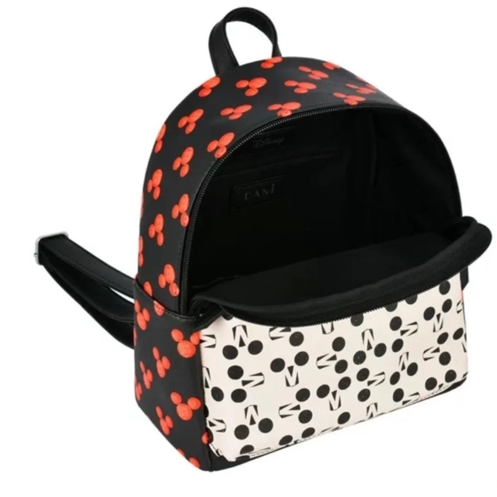 Red Mickey Mouse on Black with Cream Mini Backpack Dani by Danielle Nicole.